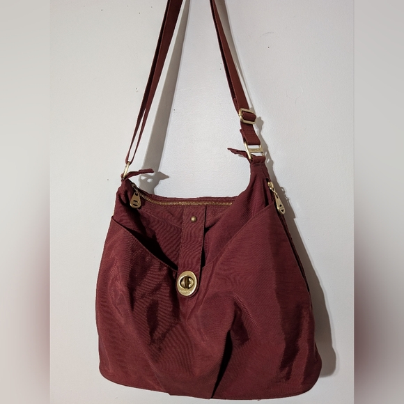 Baggallini Handbags - Baggallini Helsinki Burgundy Shoulder Bag